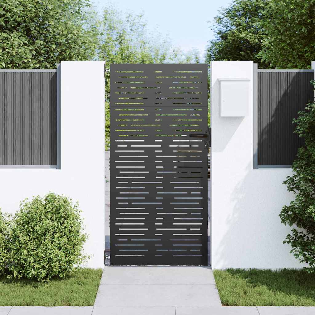 vidaXL Brama ogrodowa 85 x 175 cm Stal Malowana Proszkowo Zamykane