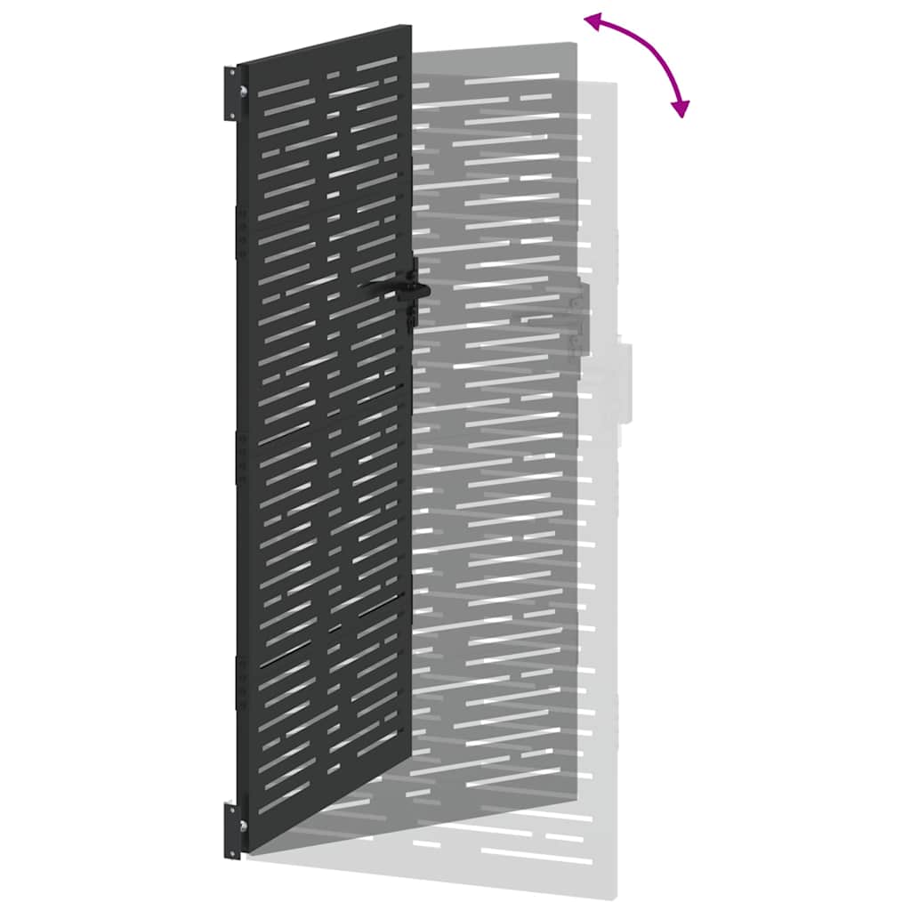 vidaXL Brama ogrodowa 85 x 175 cm Stal Malowana Proszkowo Zamykane