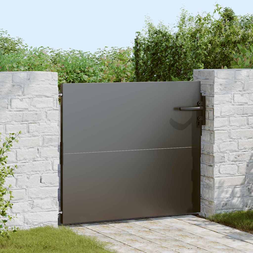 vidaXL Brama ogrodowa Czarny 85 x 100 cm Stal Malowana Proszkowo