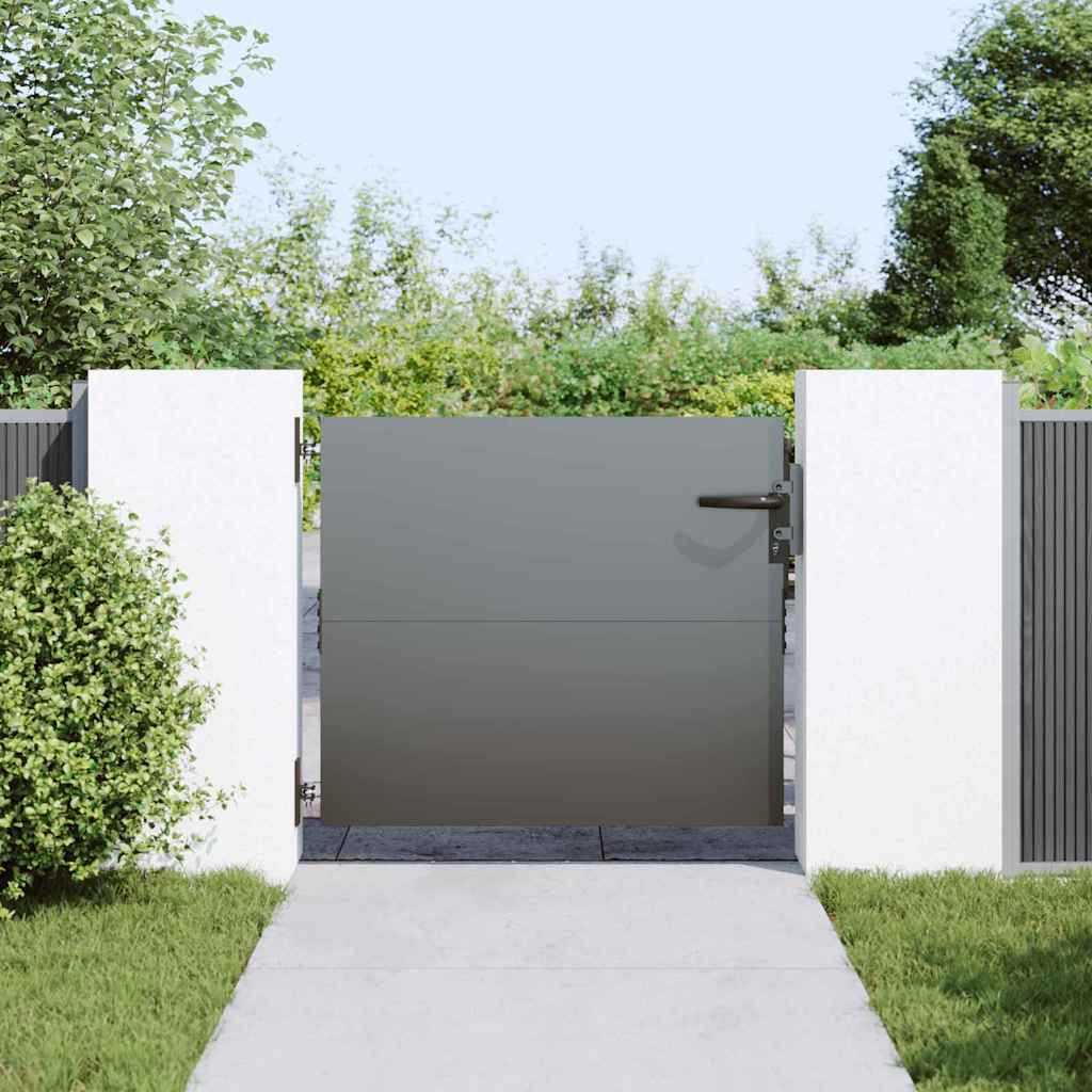 vidaXL Brama ogrodowa Czarny 85 x 100 cm Stal Malowana Proszkowo