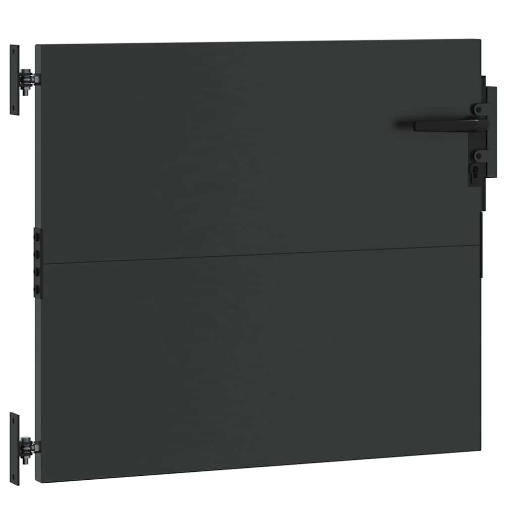 vidaXL Brama ogrodowa Czarny 85 x 100 cm Stal Malowana Proszkowo