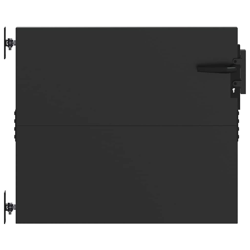 vidaXL Brama ogrodowa Czarny 85 x 100 cm Stal Malowana Proszkowo