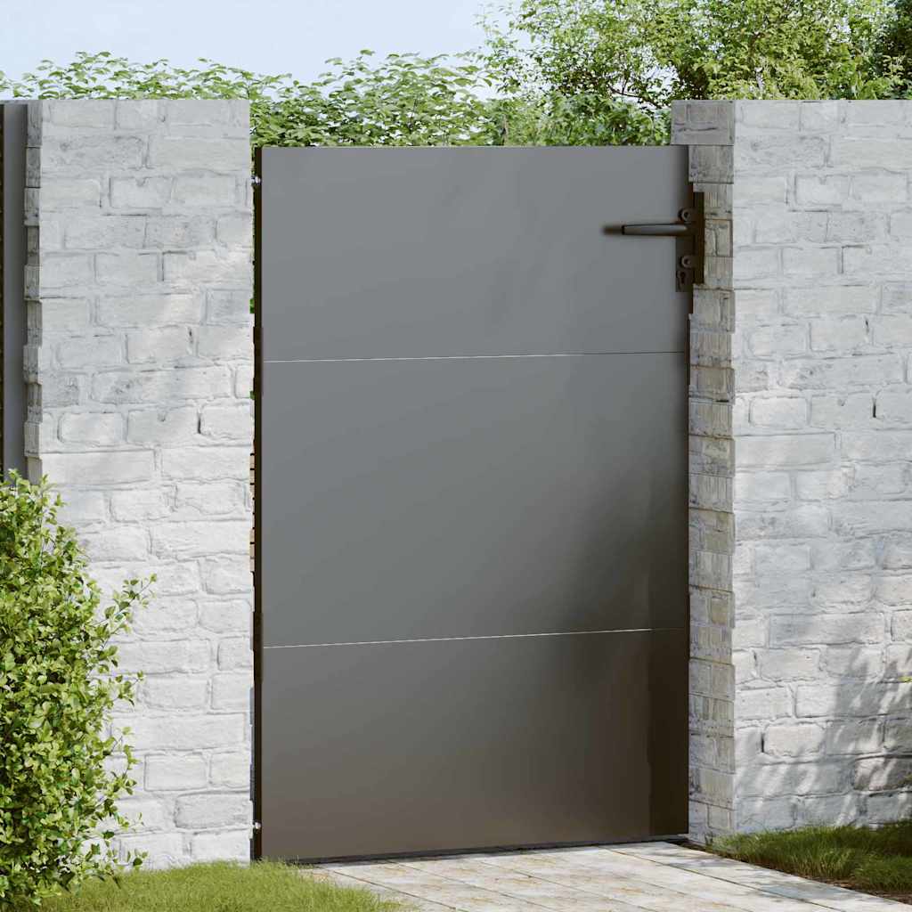vidaXL Brama ogrodowa Czarny 85 x 125 cm Stal Malowana Proszkowo