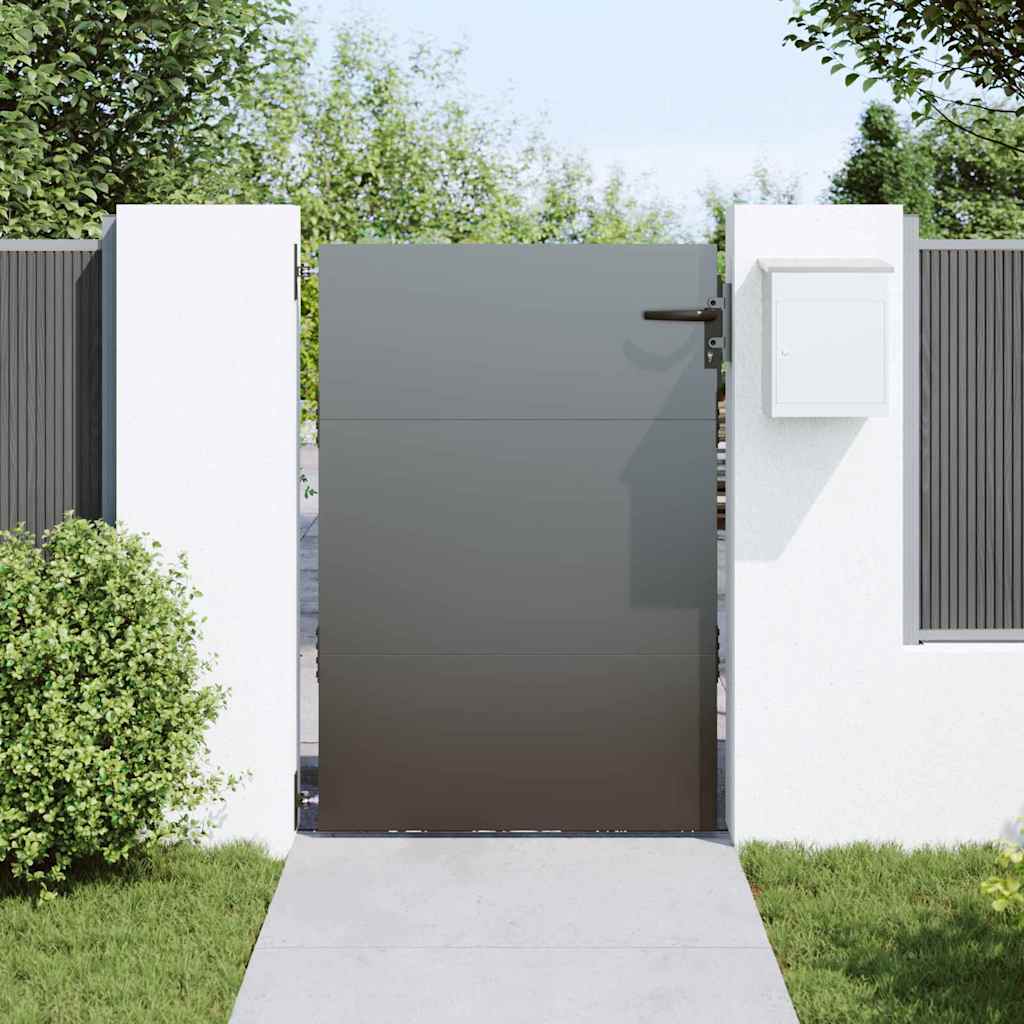 vidaXL Brama ogrodowa Czarny 85 x 125 cm Stal Malowana Proszkowo