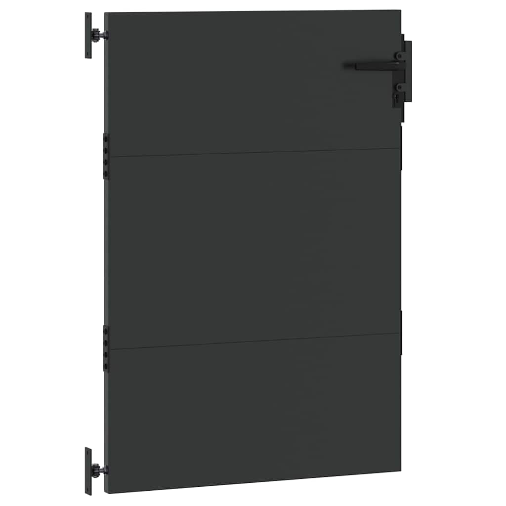 vidaXL Brama ogrodowa Czarny 85 x 125 cm Stal Malowana Proszkowo