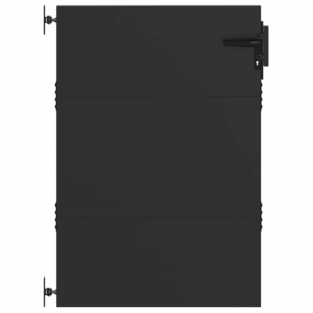 vidaXL Brama ogrodowa Czarny 85 x 125 cm Stal Malowana Proszkowo