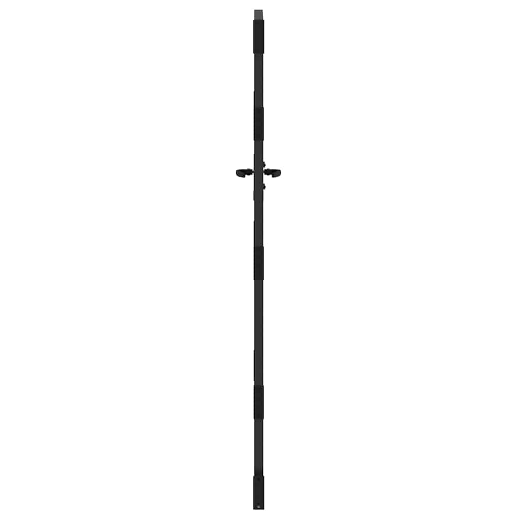 vidaXL Brama ogrodowa Czarny 85 x 125 cm Stal Malowana Proszkowo