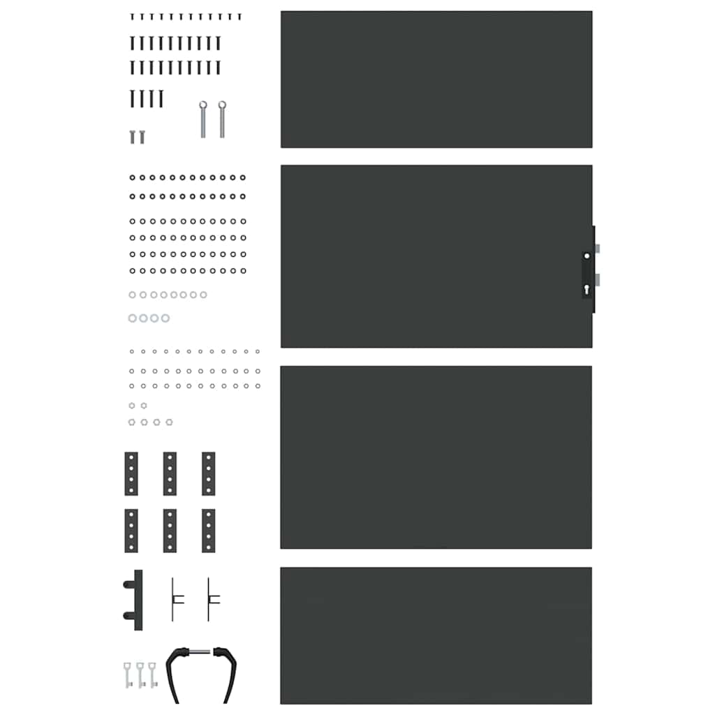 vidaXL Brama ogrodowa Czarny 85 x 200 cm Stal Malowana Proszkowo
