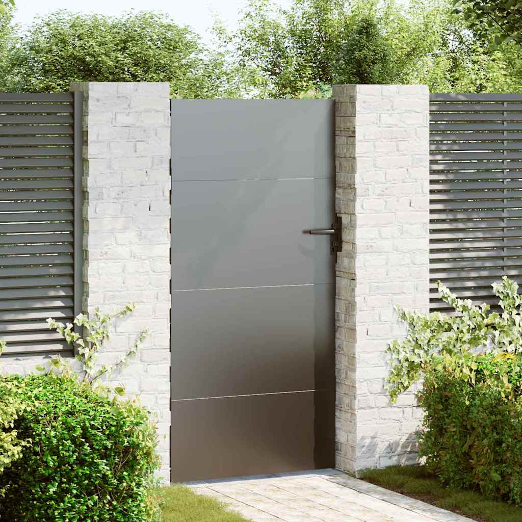 vidaXL Brama ogrodowa Czarny 85 x 200 cm Stal Malowana Proszkowo