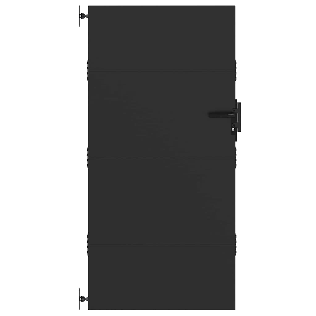 vidaXL Brama ogrodowa Czarny 85 x 200 cm Stal Malowana Proszkowo