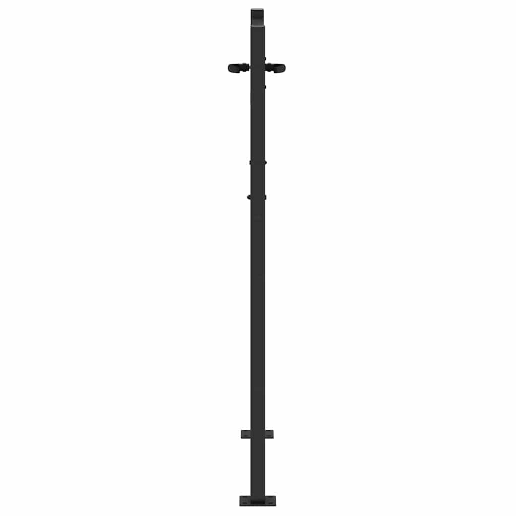 vidaXL Brama ogrodowa Czarny 110 x 130 cm Stal Malowana Proszkowo