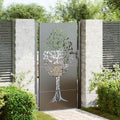 vidaXL Brama ogrodowa Czarny 110 x 180 cm Stal Malowana Proszkowo