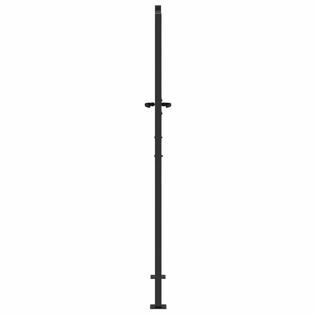 vidaXL Brama ogrodowa Czarny 110 x 180 cm Stal Malowana Proszkowo