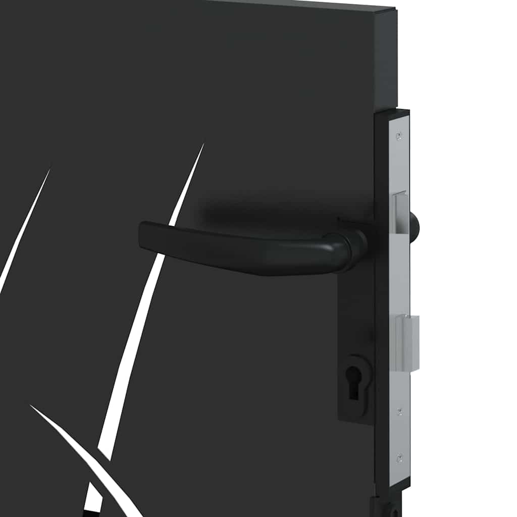 vidaXL Brama ogrodowa Czarny 110 x 105 cm Stal Malowana Proszkowo
