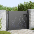 vidaXL Brama ogrodowa Czarny 110 x 105 cm Stal Malowana Proszkowo