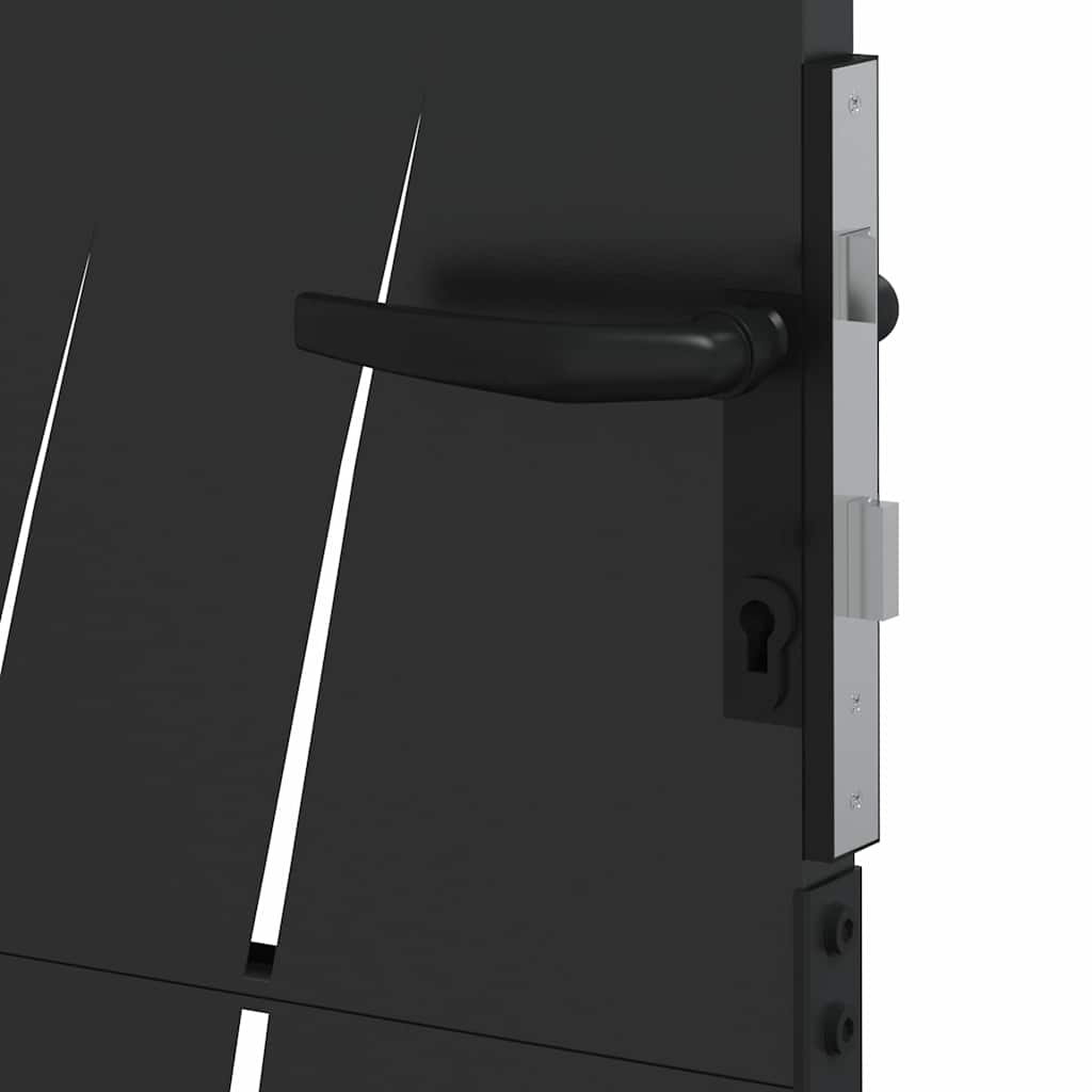 vidaXL Brama ogrodowa Czarny 110 x 155 cm Stal Malowana Proszkowo