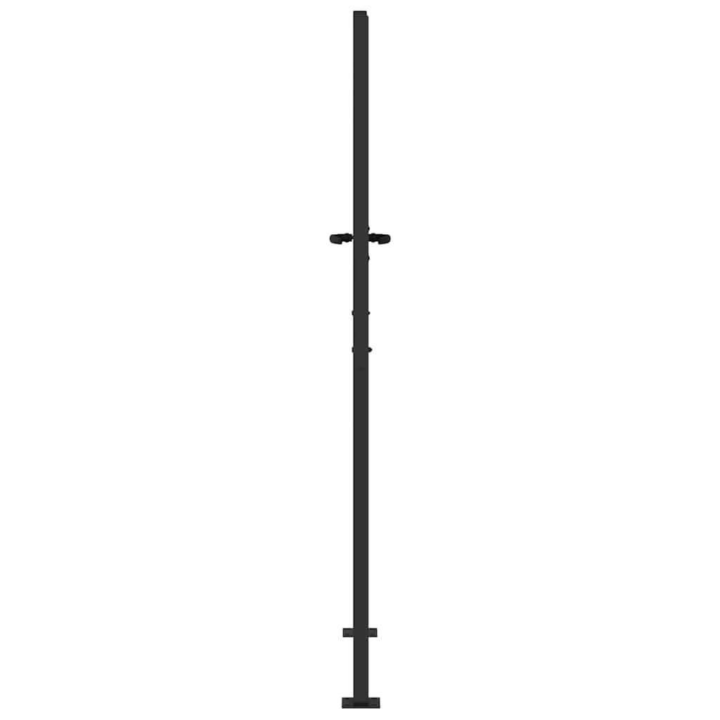 vidaXL Brama ogrodowa Czarny 110 x 180 cm Stal Malowana Proszkowo