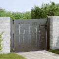 vidaXL Brama ogrodowa Czarny 110 x 105 cm Stal malowana proszkowo