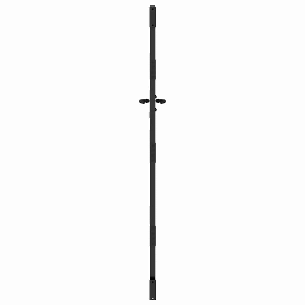 vidaXL Brama ogrodowa Czarny 110 x 205 cm Stal malowana proszkowo