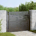 vidaXL Brama ogrodowa Czarny 110 x 105 cm Stal malowana proszkowo