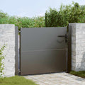 vidaXL Brama ogrodowa Czarny 110 x 105 cm Stal malowana proszkowo