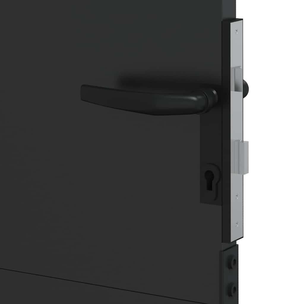 vidaXL Brama ogrodowa Czarny 105 x 130 cm Stal malowana proszkowo