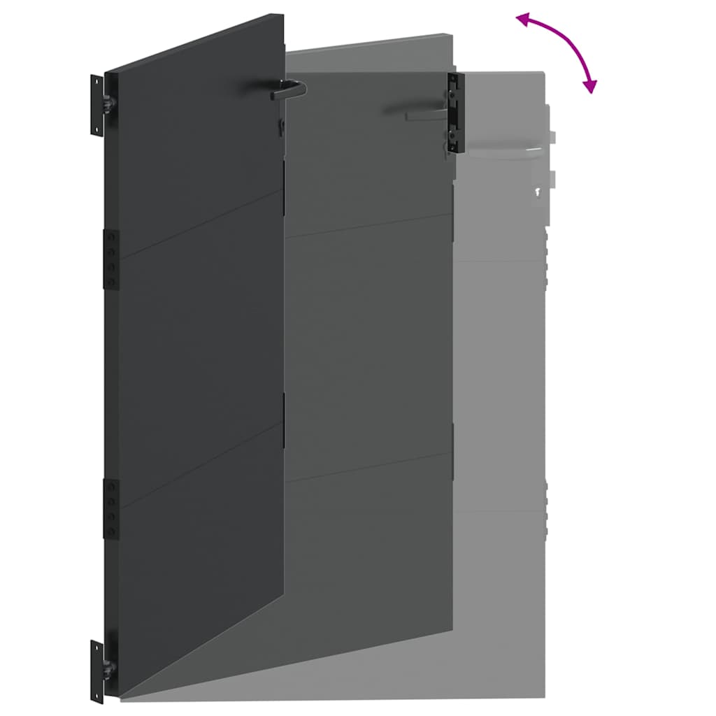 vidaXL Brama ogrodowa Czarny 105 x 130 cm Stal malowana proszkowo