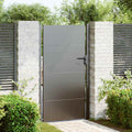 vidaXL Brama ogrodowa Czarny 105 x 205 cm Stal malowana proszkowo