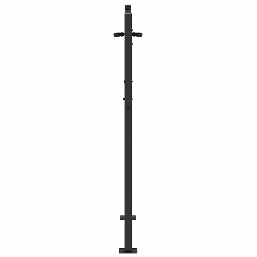 vidaXL Brama ogrodowa Czarny 110 x 155 cm Stal malowana proszkowo