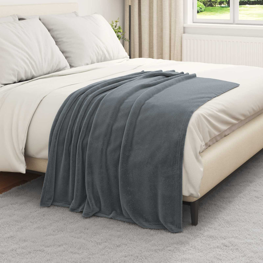 vidaXL Koc Ciemnoszary 130 x 150 cm Polar
