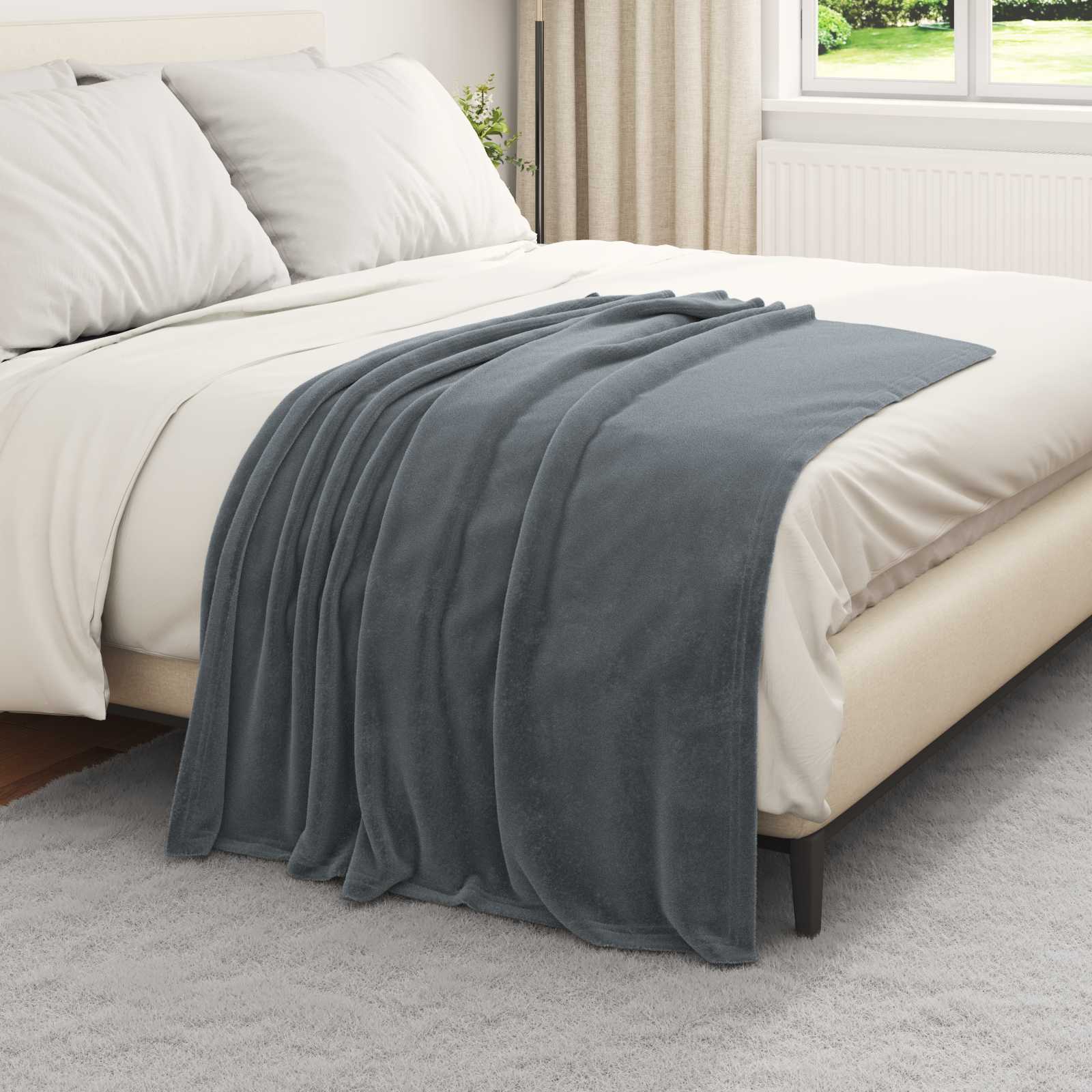 vidaXL Koc Ciemnoszary 130 x 150 cm Polar