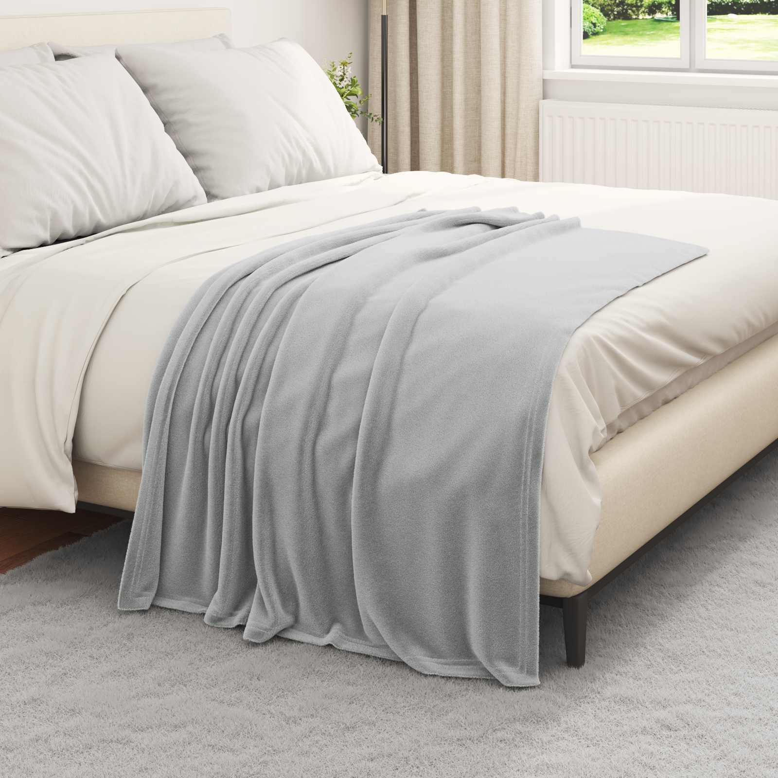 vidaXL Koc Szary 130 x 150 cm Polar