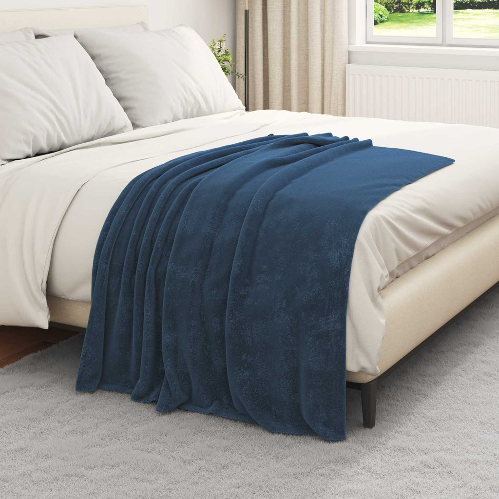 vidaXL Koc Granatowy 130 x 150 cm Polar