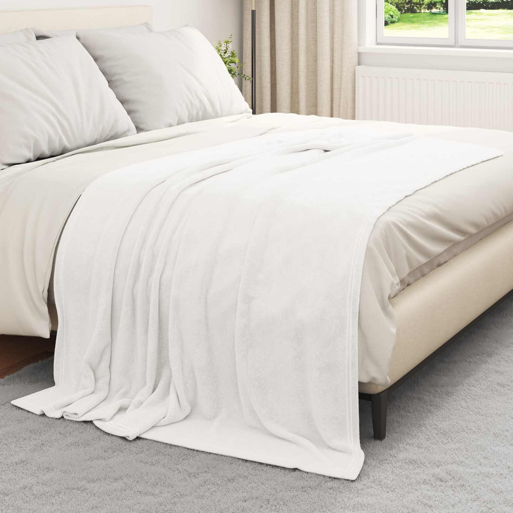 vidaXL Koc Biały 150 x 200 cm Polar