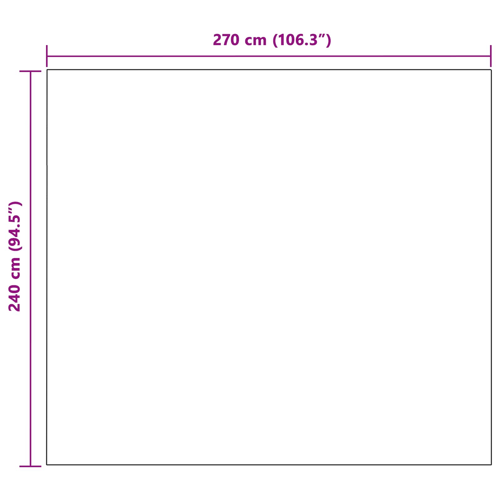 vidaXL Koc Biały 240 x 270 cm 1.69 kg Polar