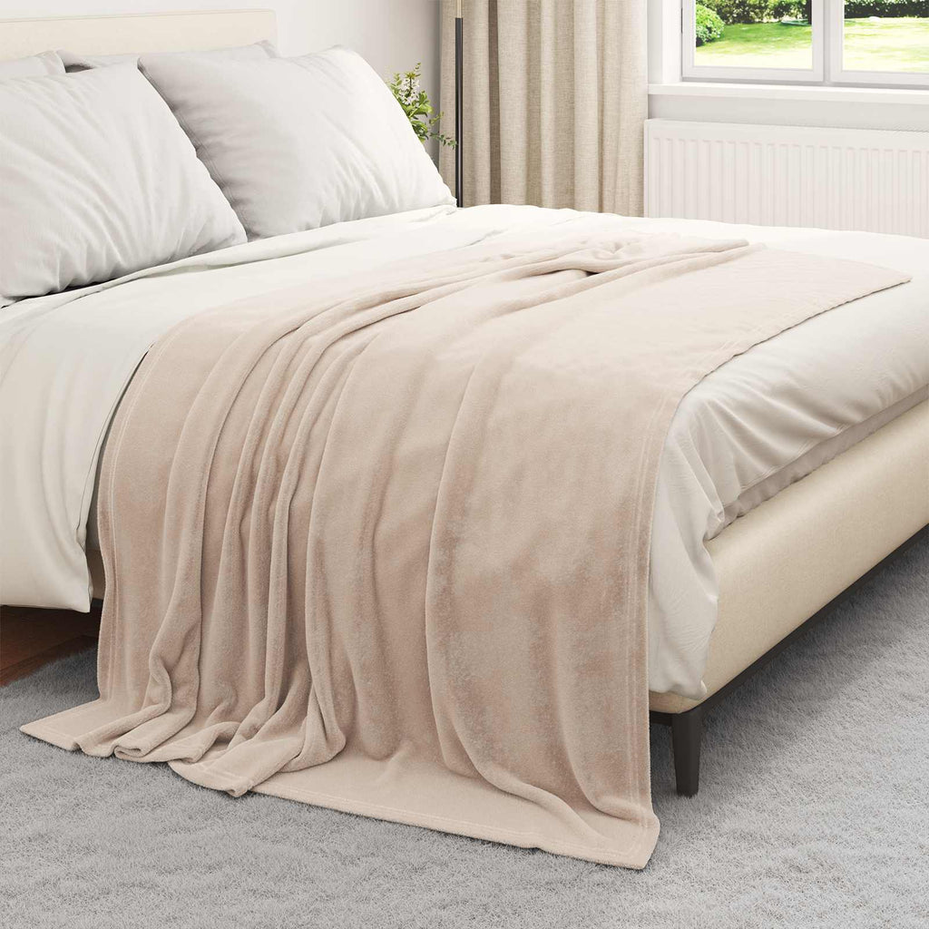 vidaXL Koce narzutowe 6 pcs Beżowy 150 x 200 cm Polar