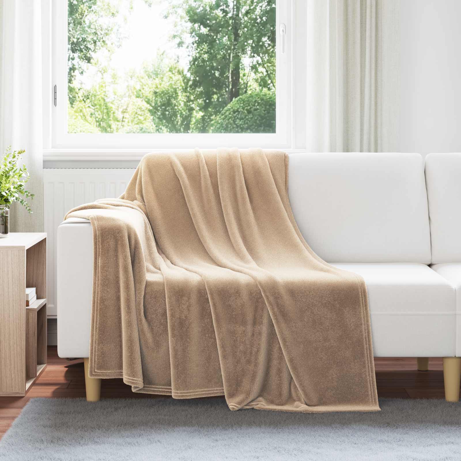 vidaXL Koce narzutowe 6 pcs Camel 150 x 200 cm Polar