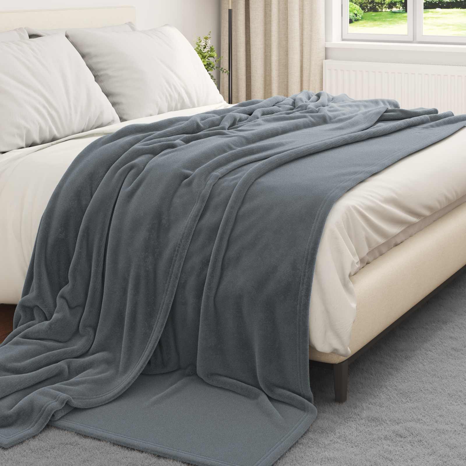vidaXL Koce narzutowe 6 pcs Ciemnoszary 220 x 240 cm Polar
