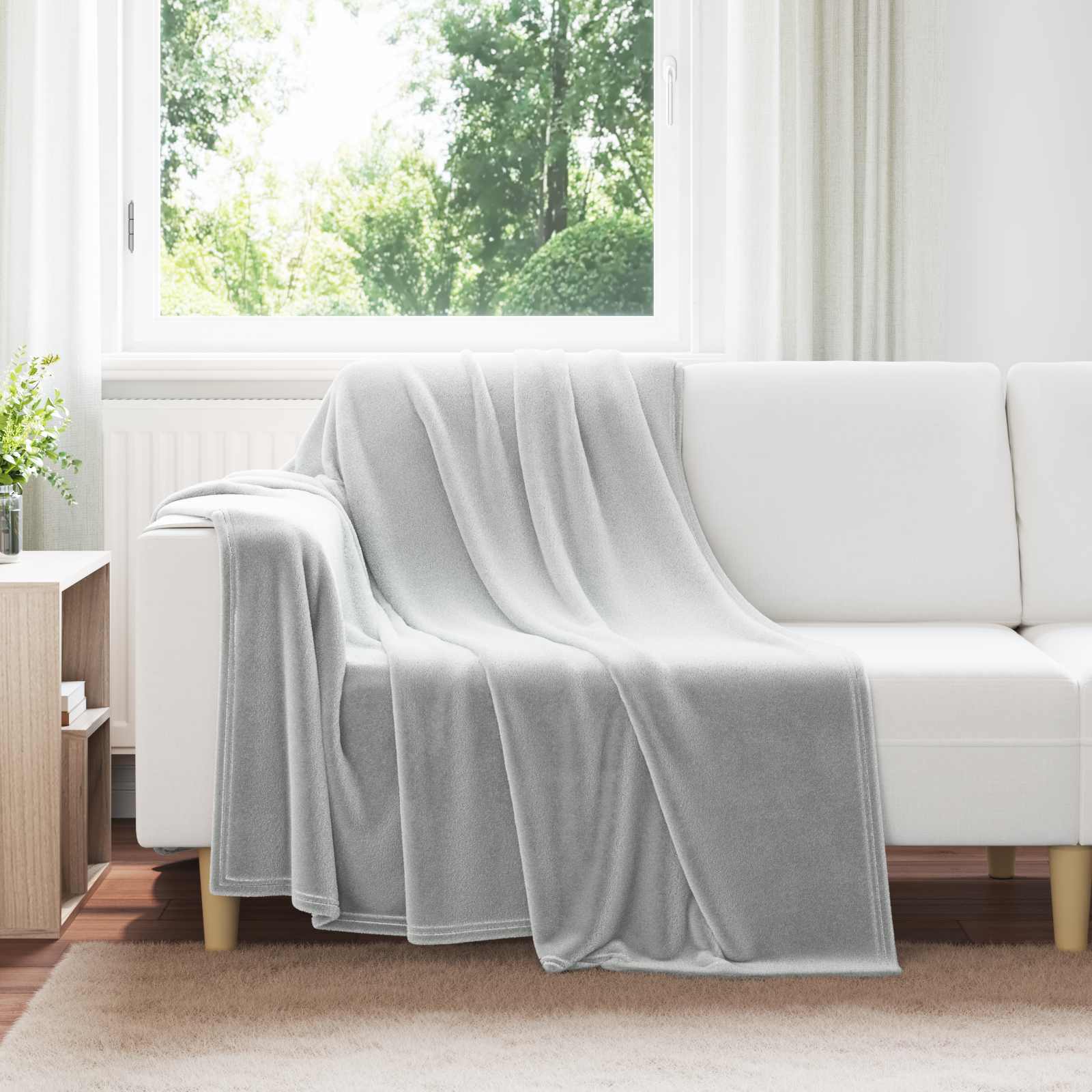 vidaXL Koce narzutowe 6 pcs Szary 150 x 200 cm Polar