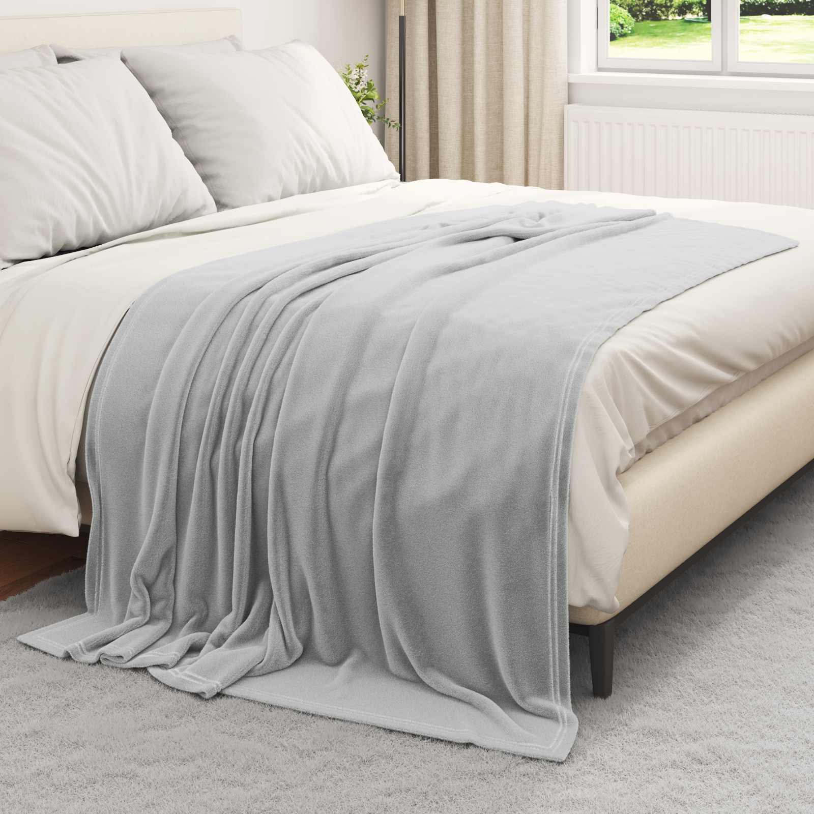 vidaXL Koce narzutowe 6 pcs Szary 150 x 200 cm Polar