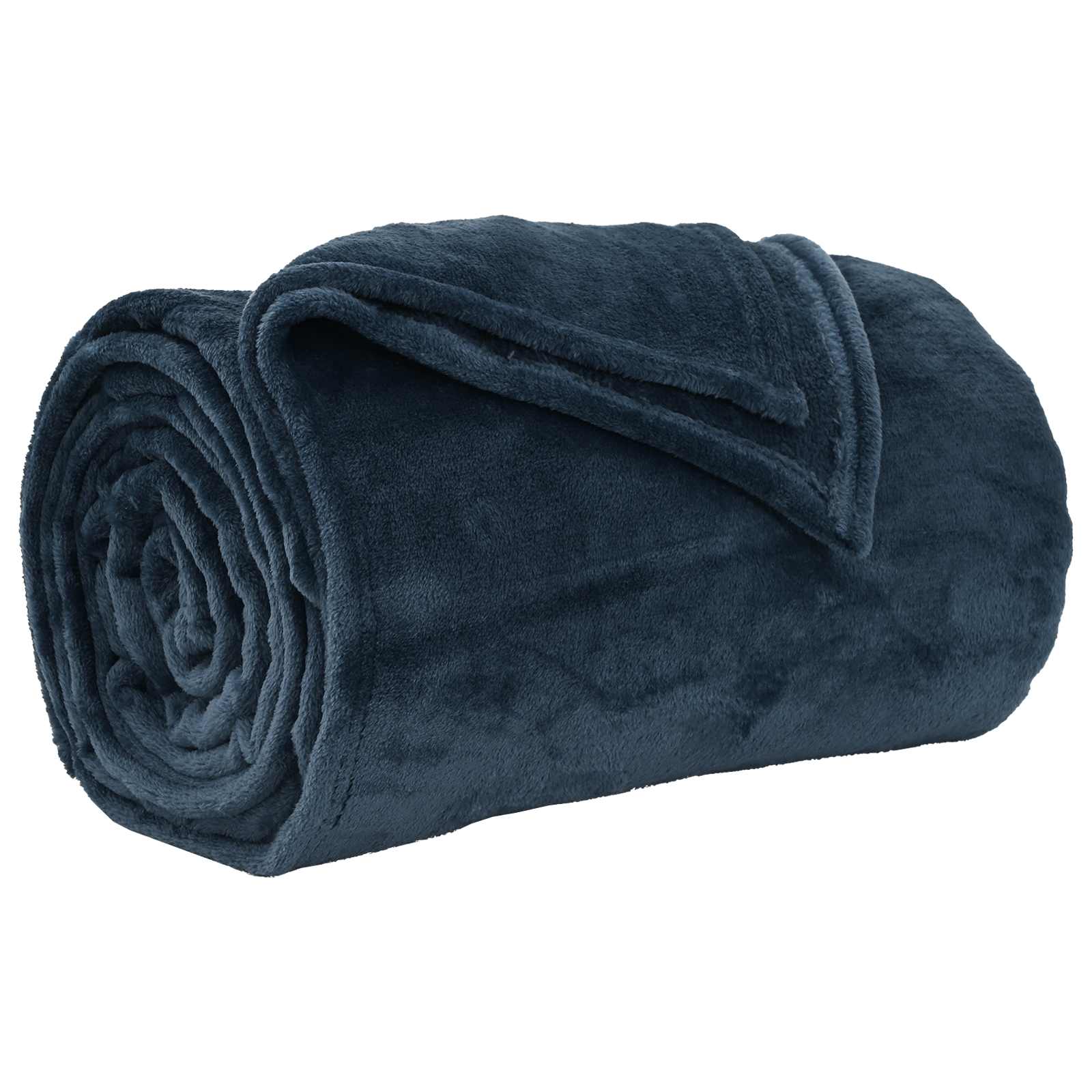 vidaXL Koce narzutowe 6 pcs Granatowy 240 x 270 cm Polar
