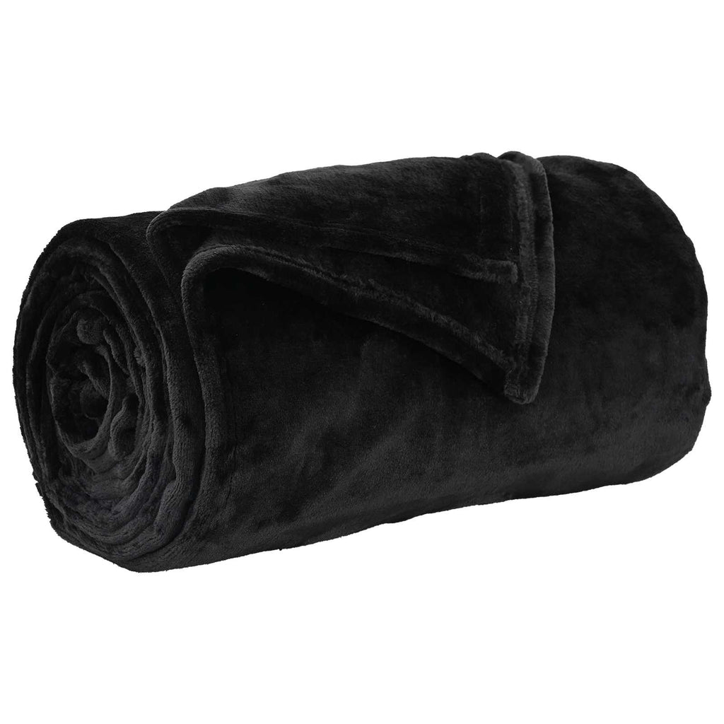 vidaXL Koce narzutowe 6 pcs Czarny 240 x 270 cm Polar