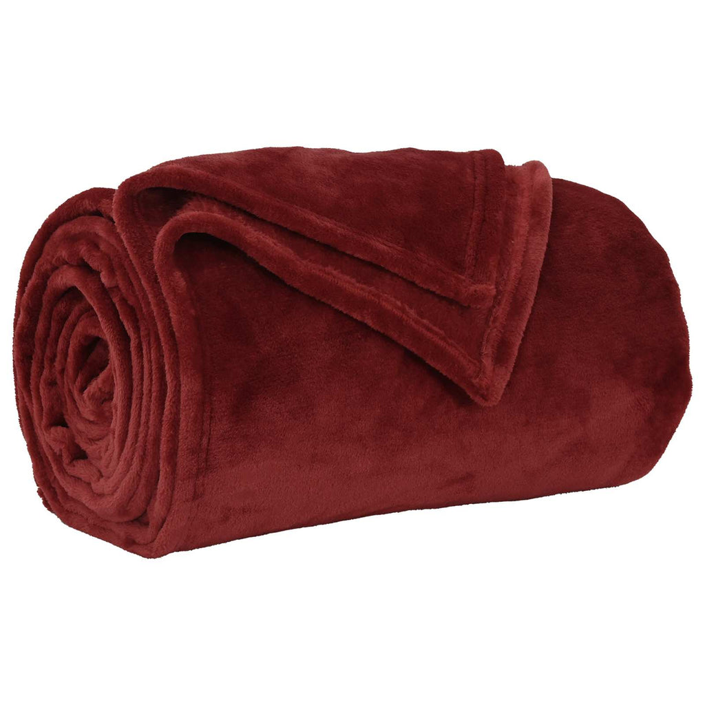 vidaXL Koce narzutowe 6 pcs Bordeaux Czerwony 220 x 240 cm Polar