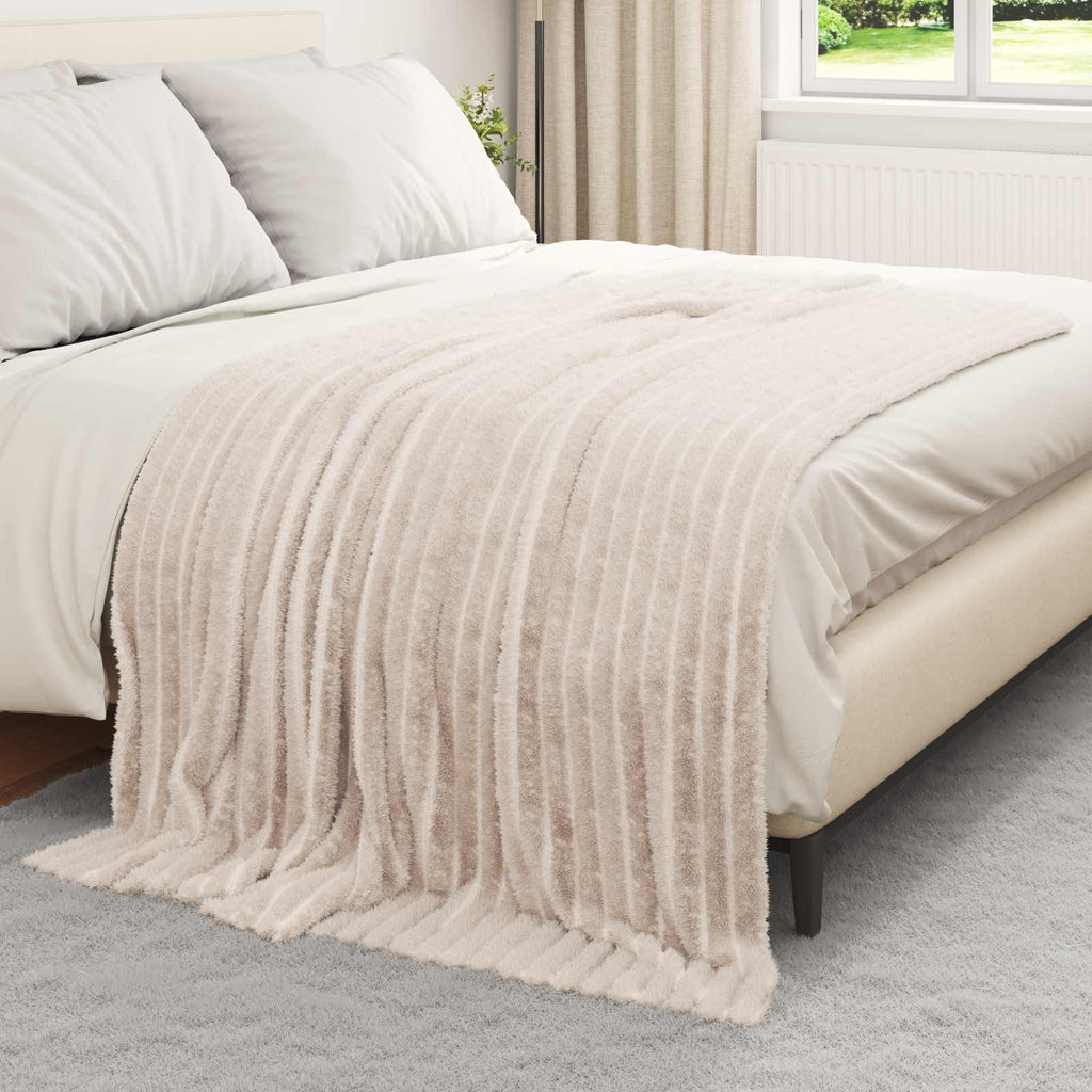 vidaXL Koc Beżowy 200 x 150 cm 0.8 kg Polar