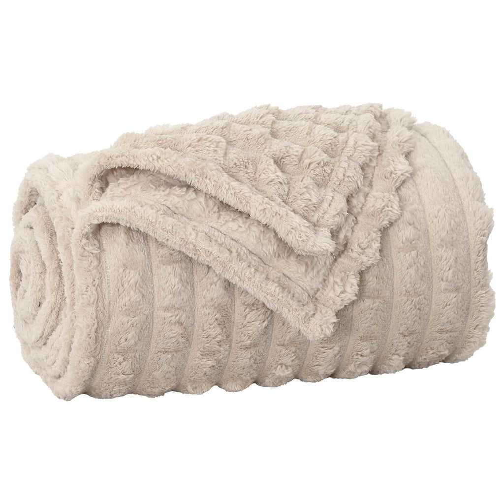 vidaXL Koc Beżowy 200 x 150 cm 0.8 kg Polar