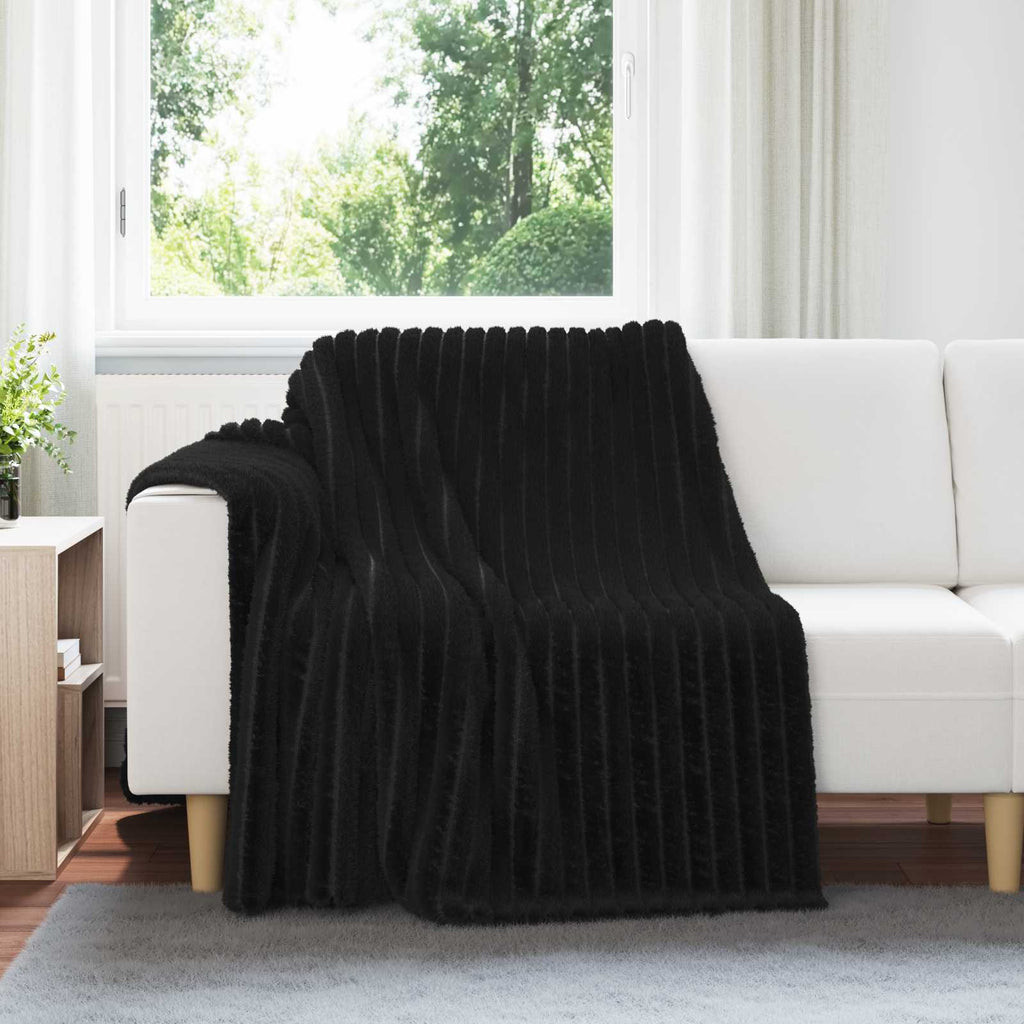 vidaXL Koc Czarny 200 x 150 cm Polar