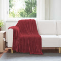 vidaXL Koc Bordeaux Czerwony 150 x 130 cm Polar