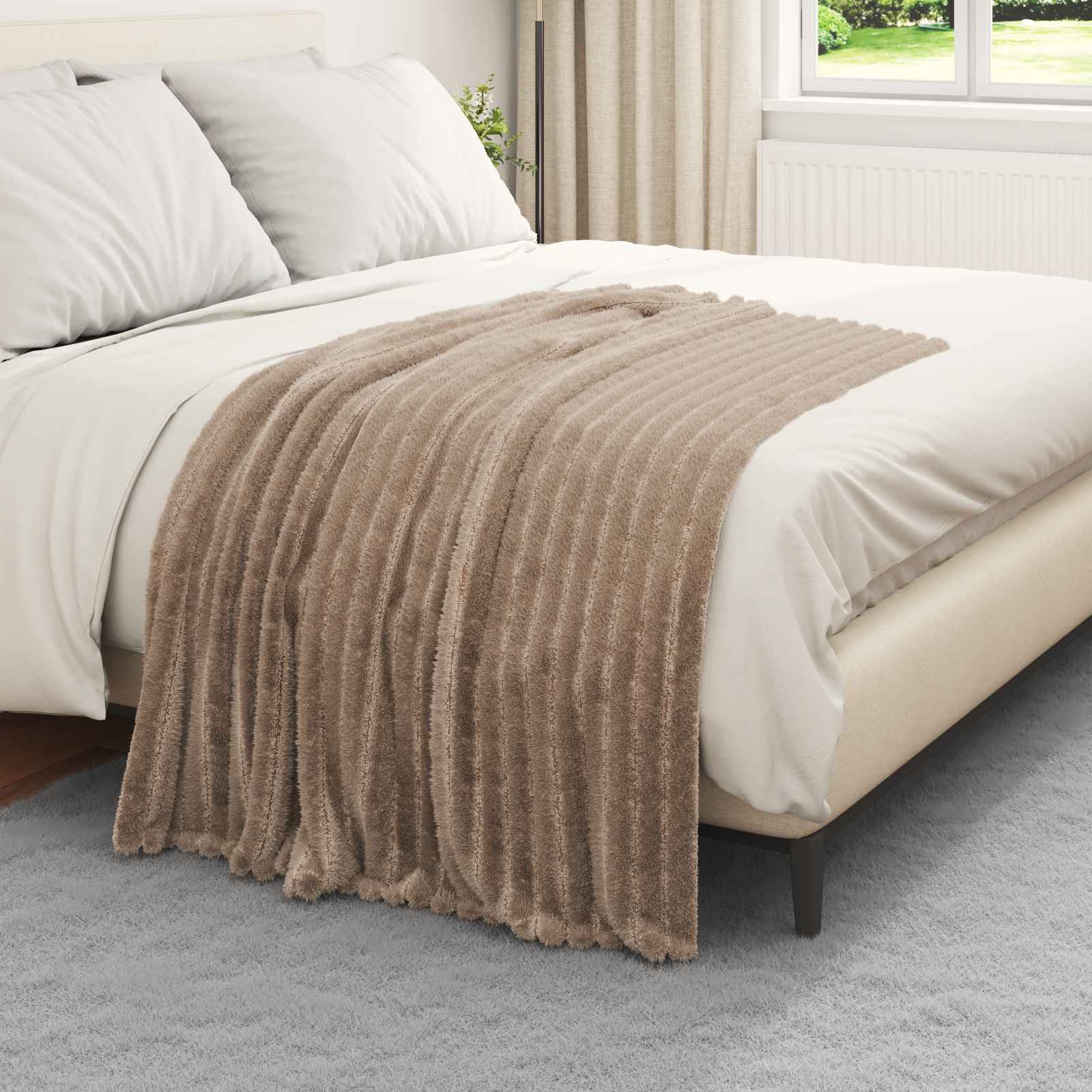 vidaXL Koce narzutowe 6 pcs Camel 150 x 130 cm Polar