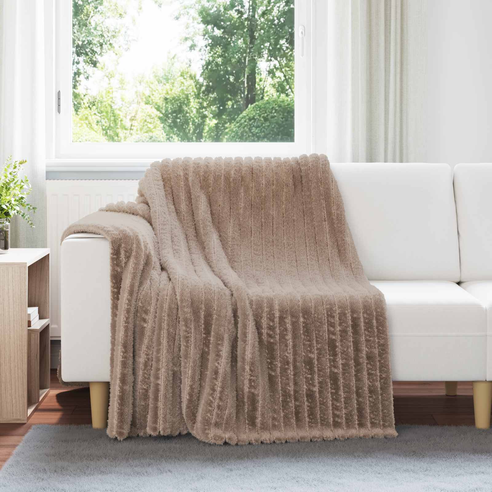 vidaXL Koce narzutowe 6 pcs Camel 200 x 150 cm Polar