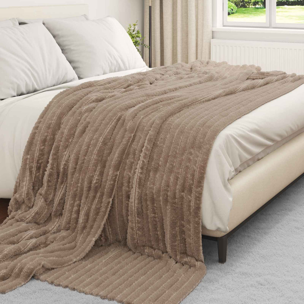 vidaXL Koce narzutowe 6 pcs Camel 270 x 240 cm Polar